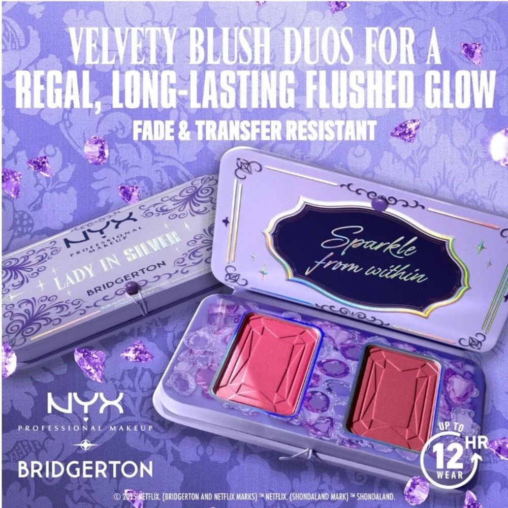 NYX Bridgerton Buttermelt Royal Blush Duo “Lady In Silver”